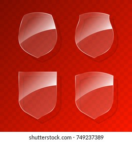 Protected guard shield concept. Safety badge, protection icon. Privacy colorful banner shield. Security label. Defense tag. Presentation shining sticker shield. Defense safeguard sign. Vector badge