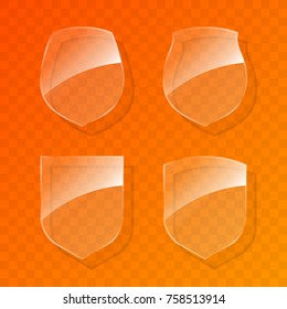 Protected guard shield concept. Safety badge, protection icon. Privacy colorful banner shield. Security label. Defense tag. Presentation shining sticker shield. Defense safeguard sign. Vector badge