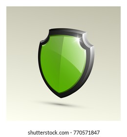 Protected guard shield concept. Safety badge color icon. Privacy colorful banner shield . Security bright label. Defense tag. Presentation shining sticker shape. Vector defense safeguard shield sign