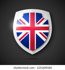 Protected Guard Shield United Kingdom Safety Stock Vector (Royalty Free ...