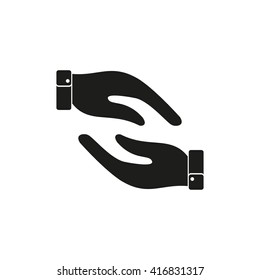Protected hands protection illustration