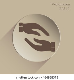 Protected hands protection illustration
