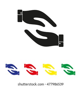 Protected hands protection illustration