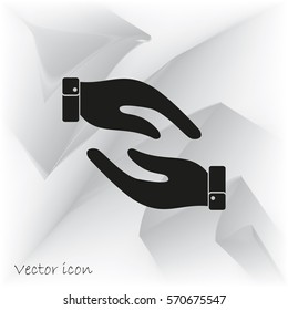Protected hands protection illustration