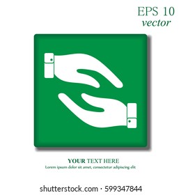 Protected hands protection illustration