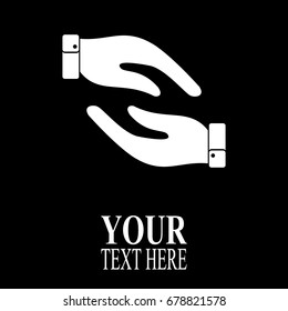 Protected hands protection illustration