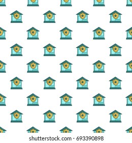 Protected home pattern in cartoon style. Seamless pattern vector illustration