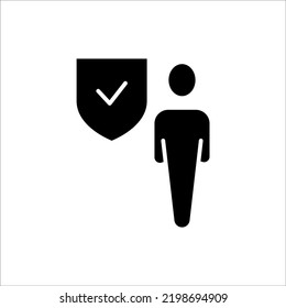 Protected human body Symbol Icon Vector Design Illustration