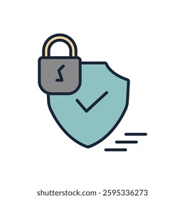 protected icon collection .design style with background
