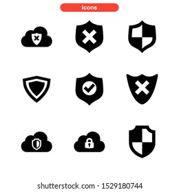 protected icon isolated sign symbol vector illustration - Collection of high quality black style vector icons
