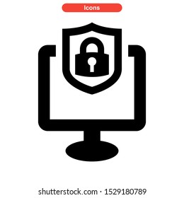 protected icon isolated sign symbol vector illustration - high quality black style vector icons
