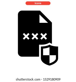 protected icon isolated sign symbol vector illustration - high quality black style vector icons
