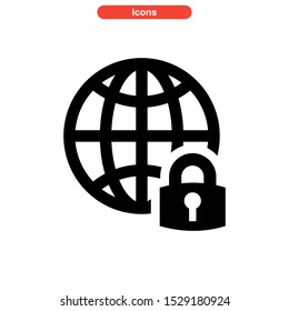 protected icon isolated sign symbol vector illustration - high quality black style vector icons
