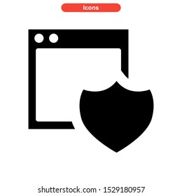 protected icon isolated sign symbol vector illustration - high quality black style vector icons
