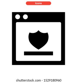 protected icon isolated sign symbol vector illustration - high quality black style vector icons
