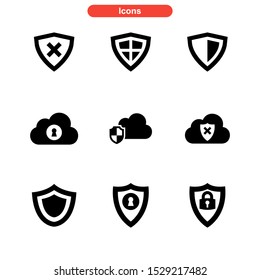 protected icon isolated sign symbol vector illustration - Collection of high quality black style vector icons
