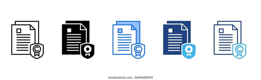 Protected icon set multiple style collection