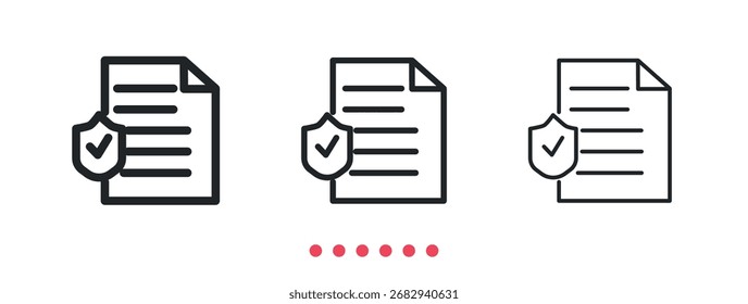 Protected icon. Thin line icon vector