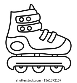 Protected inline skates icon. Outline protected inline skates vector icon for web design isolated on white background