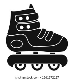 Protected inline skates icon. Simple illustration of protected inline skates vector icon for web design isolated on white background