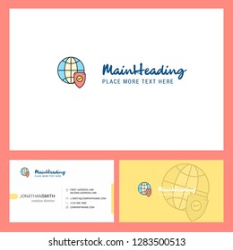 Protected internet  Logo design with Tagline & Front and Back Busienss Card Template. Vector Creative Design