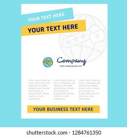 Protected internet Title Page Design for Company profile ,annual report, presentations, leaflet, Brochure Vector Background