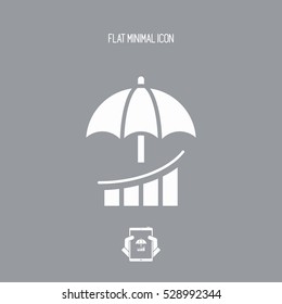Protected investment - Minimal vector icon