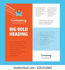 Protected laptop Business Company Poster Template. with place for text and images. vector background
