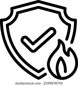 protected line icon illustration vector