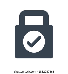 Protected lock icon.safe,lock (vector illustration)