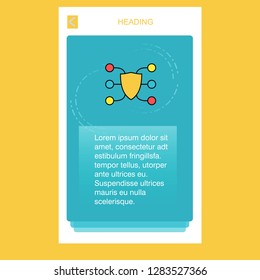protected network mobile vertical banner design design. Vector