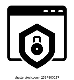 Protected Network Vector Glyph Icon Vector Design