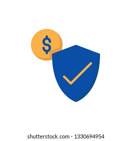 protected payment icon. payment icon flat design