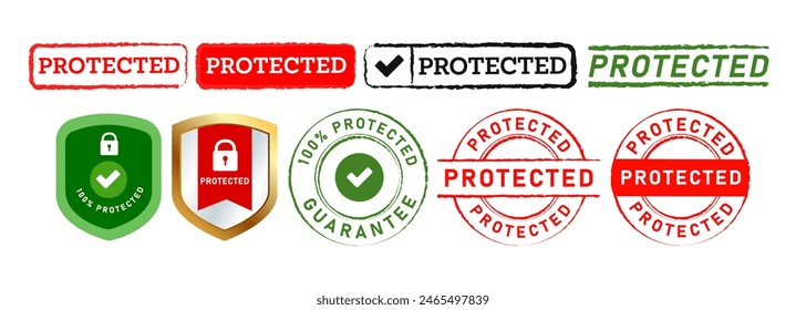protected rubber stamp and shield for guard security safe privacy protect