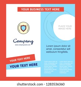 Protected sheild  Company Brochure Template. Vector Busienss Template