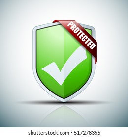 Protected shield illustration