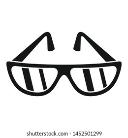 Protected shooting glasses icon. Simple illustration of protected shooting glasses vector icon for web design isolated on white background