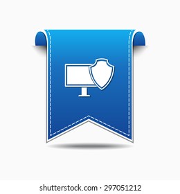 Protected Sign blue Vector Icon Design