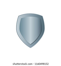 Protected steel guard shield concept. Safety badge steel icon