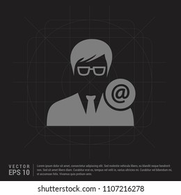 Protected user icon - Black Creative Background