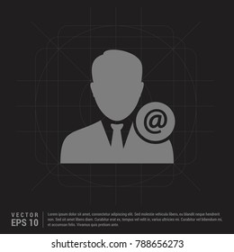 Protected User icon - Black Creative Background