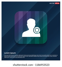 Protected user icon - Free vector icon