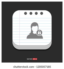 Protected user icon - Free vector icon