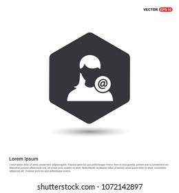 Protected User icon Hexa White Background icon template