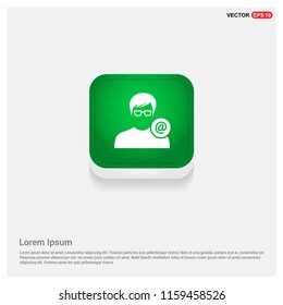 Protected User iconGreen Web Button - Free vector icon