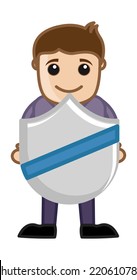 Protected - Vector Character Cartoon Illustration