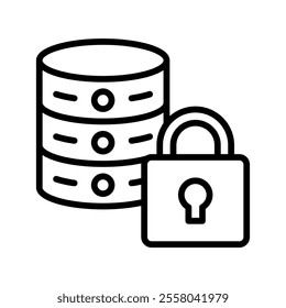 Protected Vector Lineal Icon on white background.