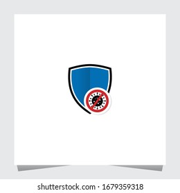 Plantilla de inspiraciones del logotipo protegido de virus. Icono