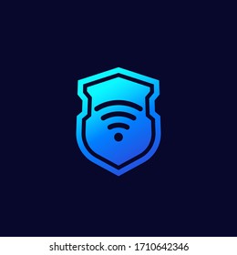 Icono de conexión Wi-Fi protegida para web