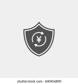 Protected yen conversion shield icon
